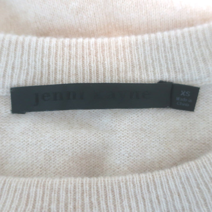 Jenni Kayne Everyday Slim Crewneck Sweater Oatmeal Wool-Blend Size Extra Small
