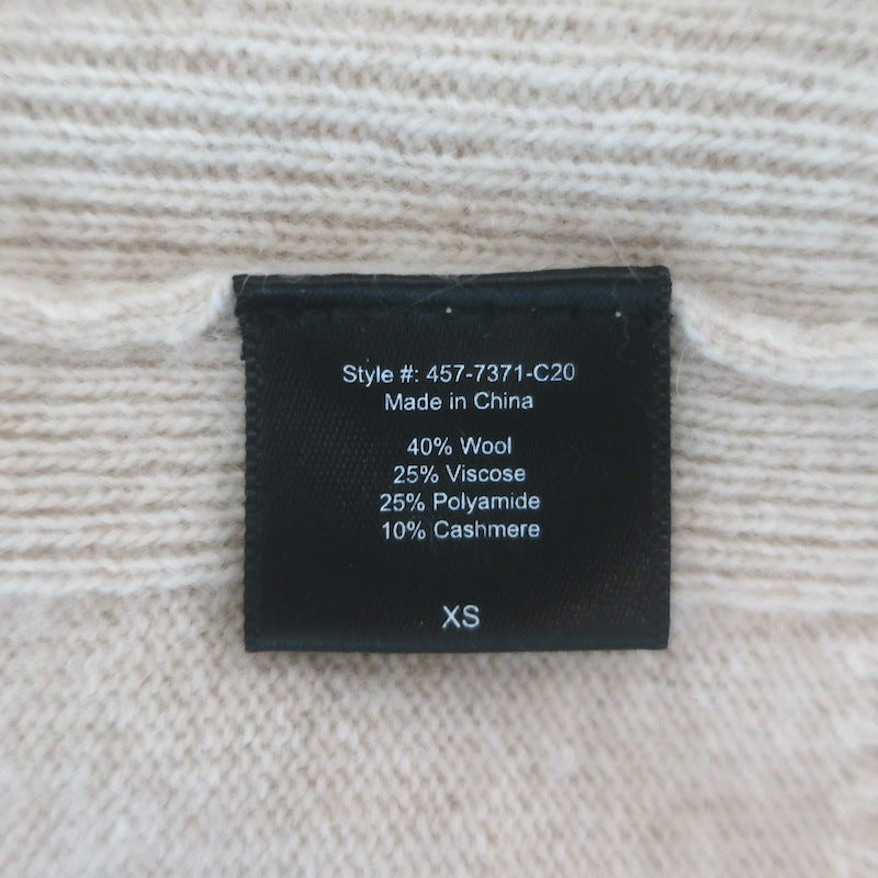 Jenni Kayne Everyday Slim Crewneck Sweater Oatmeal Wool-Blend Size Extra Small