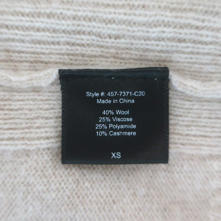 Jenni Kayne Everyday Slim Crewneck Sweater Oatmeal Wool-Blend Size Extra Small