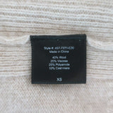 Jenni Kayne Everyday Slim Crewneck Sweater Oatmeal Wool-Blend Size Extra Small
