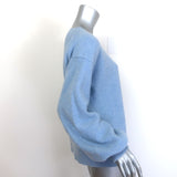 Helmut Lang Balloon Sleeve Sweater Blue Air Spun Wool-Cashmere Size Small