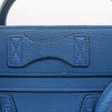 Celine Mini Luggage Tote Blue Drummed Leather