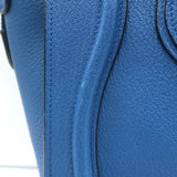 Celine Mini Luggage Tote Blue Drummed Leather