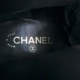 Chanel 26C Patent Cap Toe Quilted Leather Chelsea Boots Black Size 41