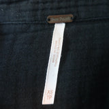 Free People Sunstreaks Tie Front Blouse Black Size Extra Small Long Sleeve Top