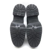 Chanel 26C Patent Cap Toe Quilted Leather Chelsea Boots Black Size 41