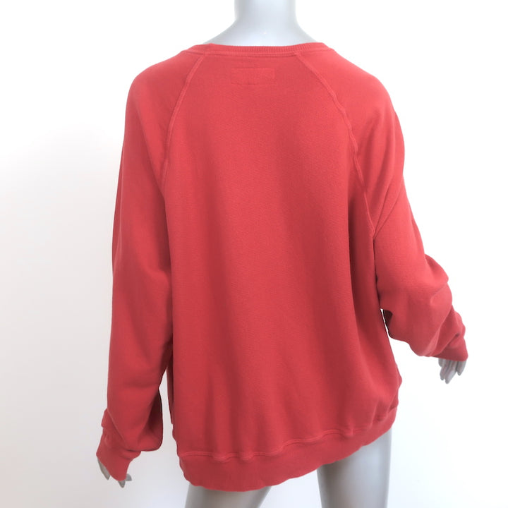 THE GREAT The Slouch Sweatshirt Heirloom Tomato Red Size 0