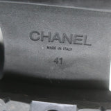 Chanel 26C Patent Cap Toe Quilted Leather Chelsea Boots Black Size 41