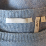 Helmut Lang Balloon Sleeve Sweater Blue Air Spun Wool-Cashmere Size Small