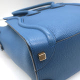 Celine Mini Luggage Tote Blue Drummed Leather