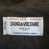 Zadig & Voltaire Very Daim Studded Suede Jacket Brown Size 42