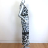 Self-Portrait Floral Guipure Lace Midi Dress Blue/White Size US 6