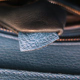 Celine Mini Luggage Tote Blue Drummed Leather