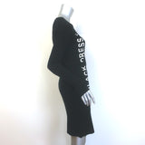 Off-White c/o Virgil Abloh Little Black Dress Black Stretch Knit Size Small