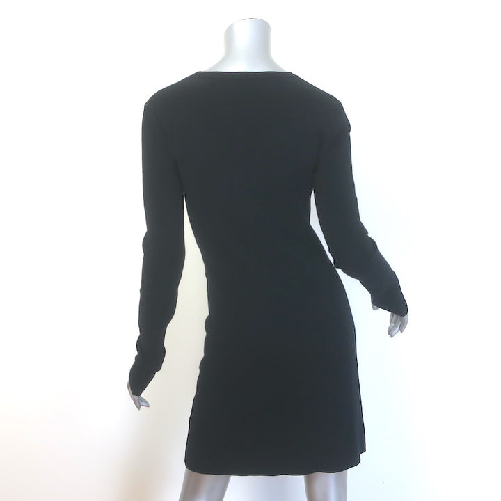 Off-White c/o Virgil Abloh Little Black Dress Black Stretch Knit Size Small