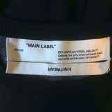 Off-White c/o Virgil Abloh Little Black Dress Black Stretch Knit Size Small