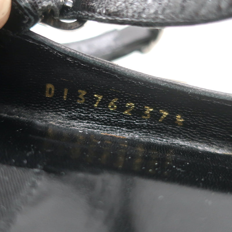 Valentino Noir Rockstud Caged Ballet Flats Black Leather Size 37.5