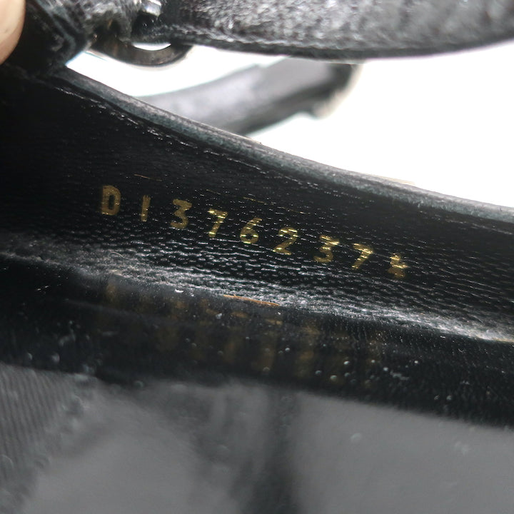 Valentino Noir Rockstud Caged Ballet Flats Black Leather Size 37.5