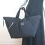 AllSaints Sly East West Reversible Tote Black & Silver Extra Large Shoulder Bag