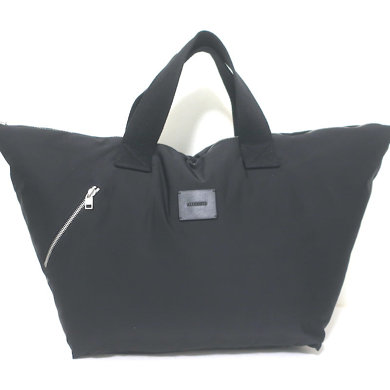 AllSaints Sly East West Reversible Tote Black &amp; Silver Extra Large Shoulder Bag