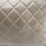 Vintage Chanel CC Tassel Small Camera Bag Taupe Quilted Leather