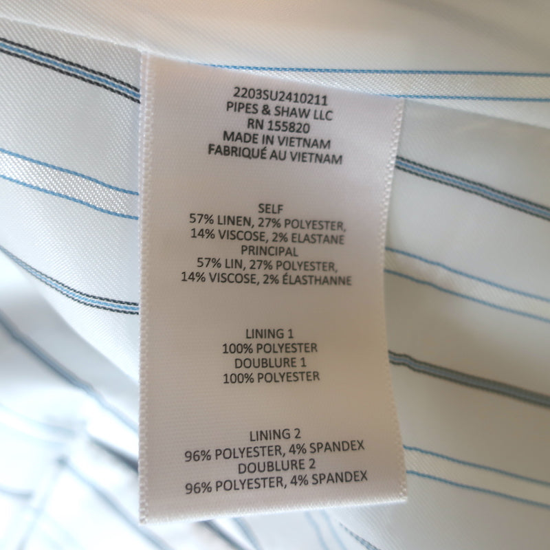 Veronica Beard Aaliyah Dickey light blue linen-blend one-button blazer, pre-owned luxury piece