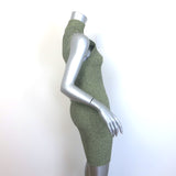 Jonathan Simkhai Cade Lace-Up Turtleneck Mini Dress Sage Marled Knit Size Small