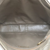Vintage Chanel CC Tassel Small Camera Bag Taupe Quilted Leather