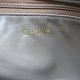 Vintage Chanel CC Tassel Small Camera Bag Taupe Quilted Leather
