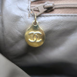 Vintage Chanel CC Tassel Small Camera Bag Taupe Quilted Leather