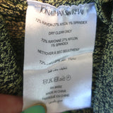 Jonathan Simkhai Cade Lace-Up Turtleneck Mini Dress Sage Marled Knit Size Small