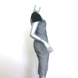 Roland Mouret Geometric Print Cutout Sheath Dress Black/White Crepe Size US 6