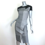 Roland Mouret Geometric Print Cutout Sheath Dress Black/White Crepe Size US 6