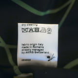 AKRIS Punto Wrap-Effect Blouse Black Poppy Print Silk Size US 12 Long Sleeve Top