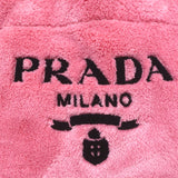 Prada Large Terry Logo Tote Pink Fleece Shoulder Bag