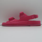 Chanel Knit Dad Sandals Pink Fabric Size 39.5