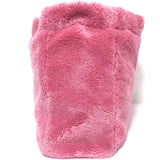 Prada Large Terry Logo Tote Pink Fleece Shoulder Bag