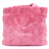 Prada Large Terry Logo Tote Pink Fleece Shoulder Bag