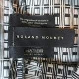 Roland Mouret Geometric Print Cutout Sheath Dress Black/White Crepe Size US 6