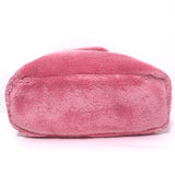 Prada Large Terry Logo Tote Pink Fleece Shoulder Bag