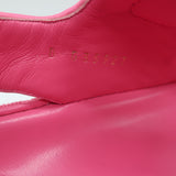 Chanel Knit Dad Sandals Pink Fabric Size 39.5