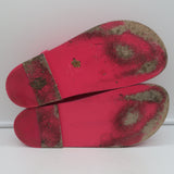 Chanel Knit Dad Sandals Pink Fabric Size 39.5