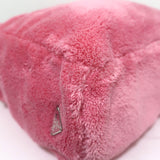 Prada Large Terry Logo Tote Pink Fleece Shoulder Bag