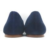 Larroude Blair Mary Jane ballet flats in navy suede, authentic pre-owned luxury women's shoes