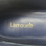 Larroude Blair Mary Jane ballet flats in navy suede, size 9, pre-owned, gently worn luxury