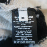 Isabel Marant Etoile Zebra Sweater Genna Off-White/Black Alpaca Knit Size 36