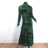 Proenza Schouler White Label Tie-Dye Turtleneck Midi Dress Green Size Small