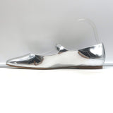Larroude Blair Mary Jane ballet flats in silver mirrored leather, pre-owned authentic luxury, size 9