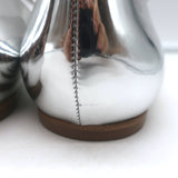 Authentic Larroude Blair Mary Jane ballet flats in silver mirrored leather, pre-owned but like-new, size 9
