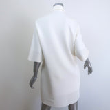 Louis Vuitton Monogram-Embossed Polo Dress White Stretch Knit Size Small